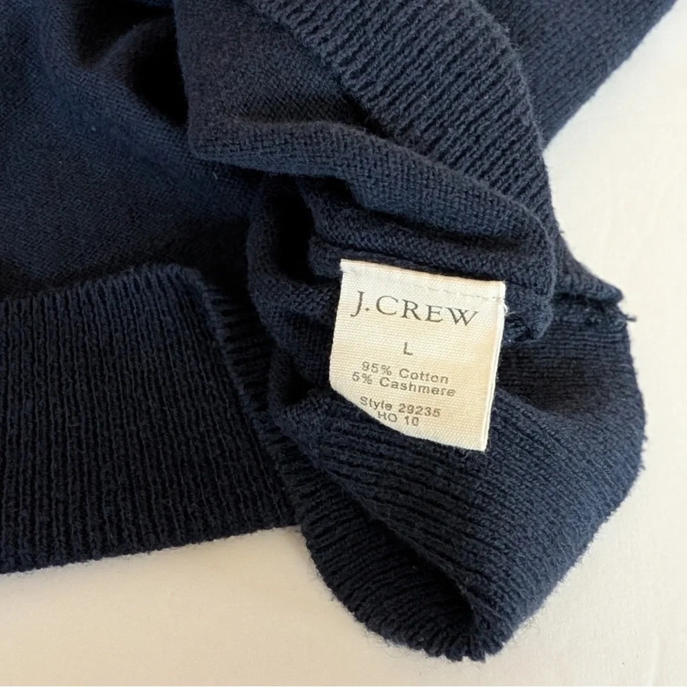 J.Crew Men’s V-Neck Cashmere Sweater Men’s Large Dark Blue